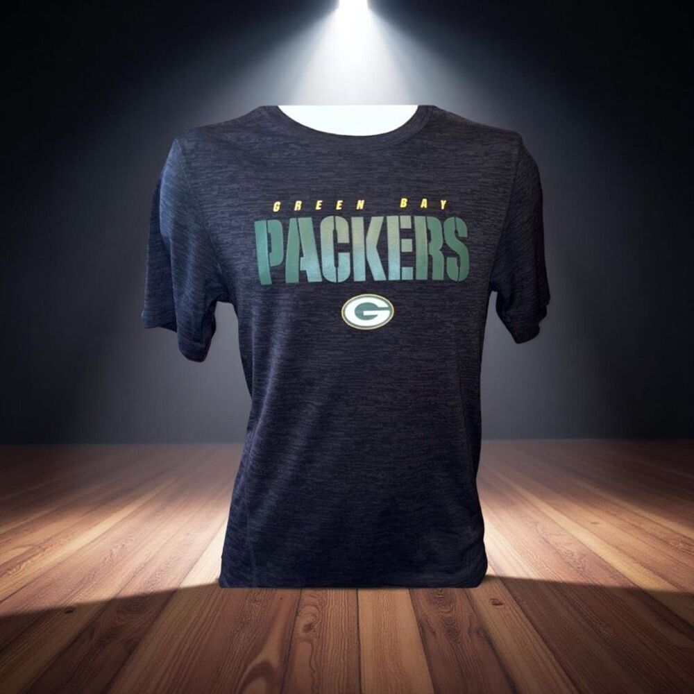 NFL Majestic Green Bay Packers Logo Cool Breeze Tee Size Small #47